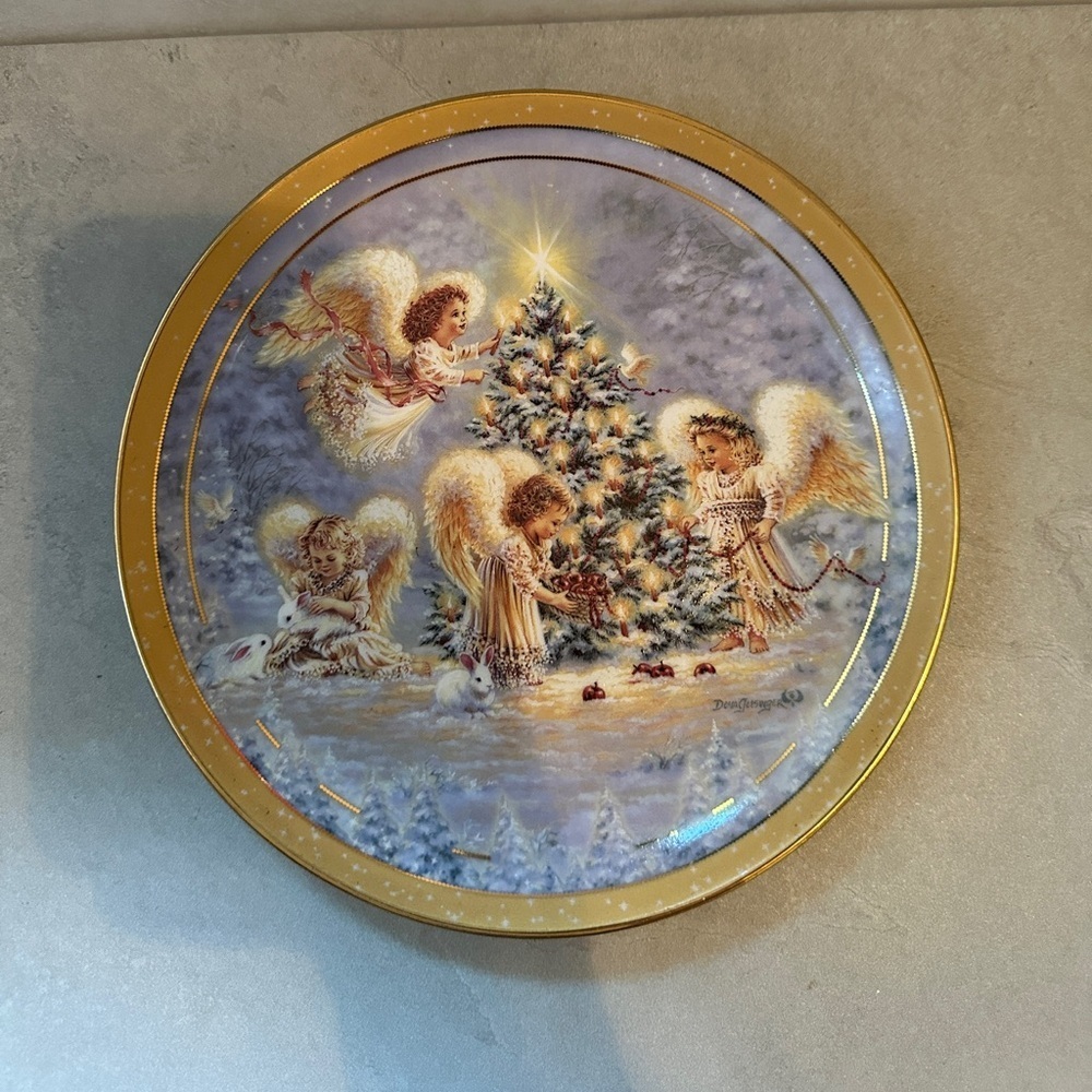 VTG The Bradford Exchange “Silent Night Gentle Night” Collectible Plate #1450A